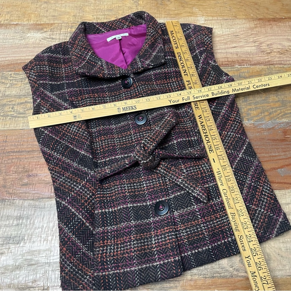 CAbi Plaid Vest with Button Detail - Picture 6 of 9